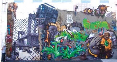 Tag tunisien représentant la face cachée de la ville